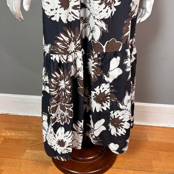 Revolve Drew maxi dress extra small Hawaiian one shoulder black event DRAMA - Picture 9 of 15
